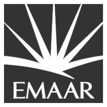 Emaar logo, black icon version, on a transparent background