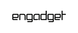 Engadget logo, black version, on a transparent background