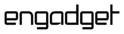 Engadget logo, black wordmark version, on a transparent background