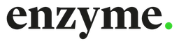 Enzyme logo, black wordmark version, on a transparent background