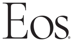 Eos logo, black version, on a transparent background