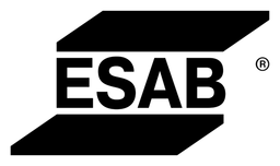 Esab logo, black version, on a transparent background