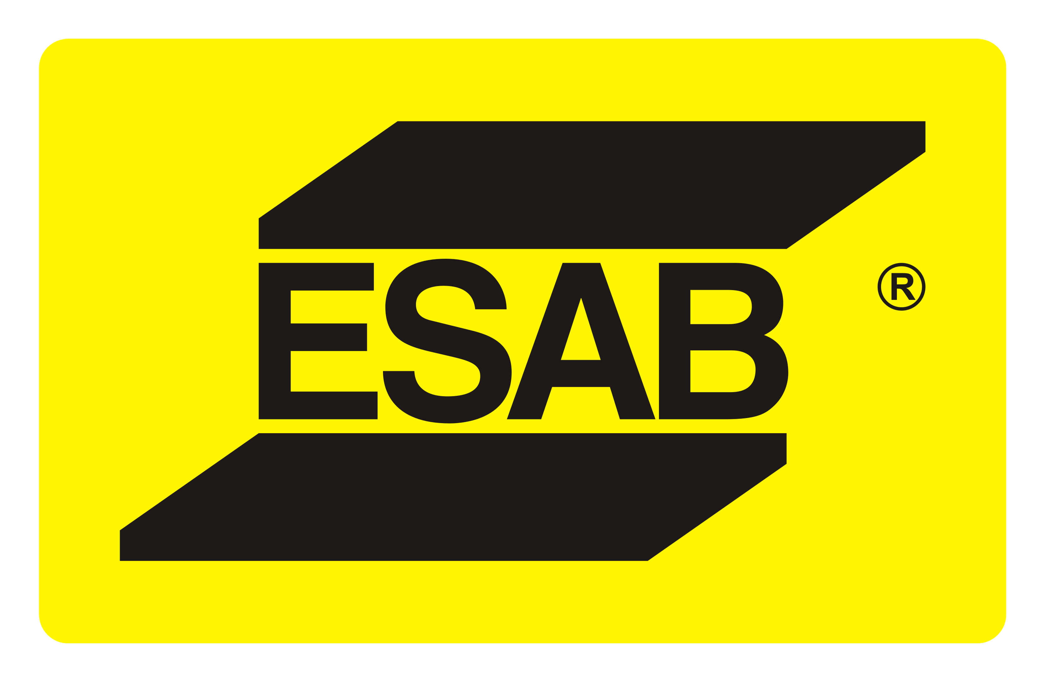 Esab logo on a transparent background