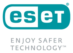 Eset logo, horizontal version, on a transparent background