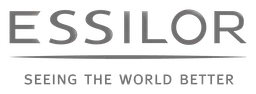 Essilor logo, monochrome wordmark version, on a transparent background