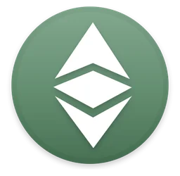 Logo de Ethereum Classic, versión icono, sobre fondo transparente