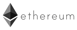 Ethereum logo, black wordmark version, on a transparent background