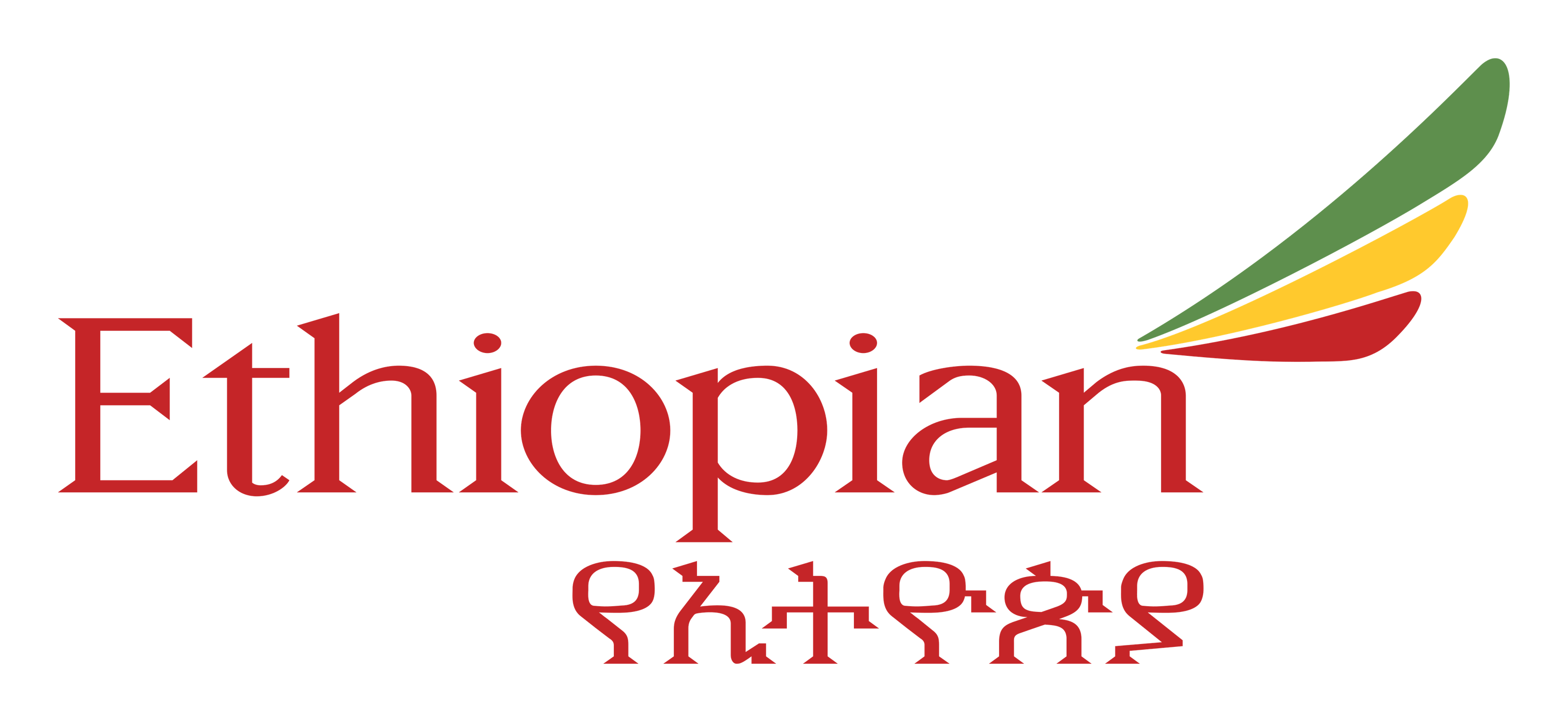 Ethiopian Airlines logo on a transparent background