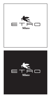 Etro logo, monochrome version, on a transparent background