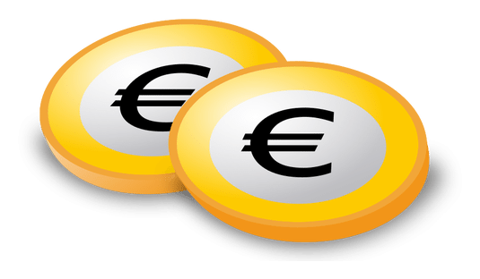 Euro logo on a transparent background