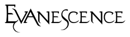 Evanescence Logo, Variante Wortmarke schwarz, auf transparentem Hintergrund
