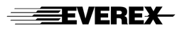 Everex logo, black wordmark version, on a transparent background