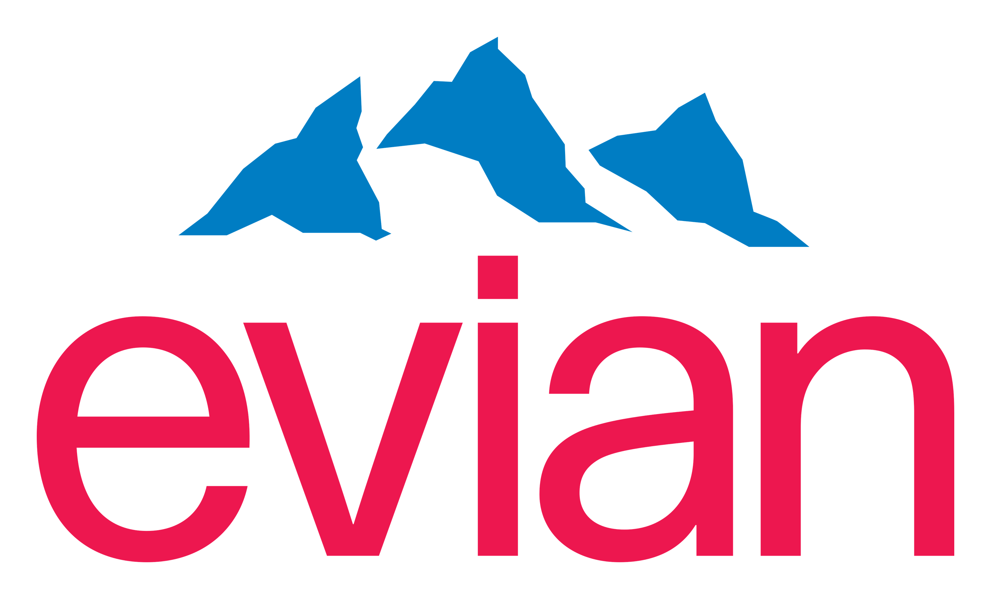 Evian logo on a transparent background