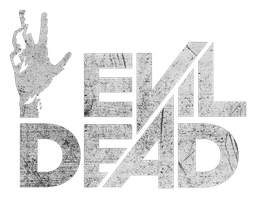 Evil Dead logo, monochrome version, on a transparent background