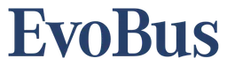 Evobus logo, wordmark version, on a transparent background