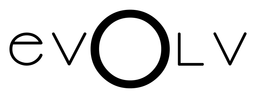 Evolv logo, black wordmark version, on a transparent background