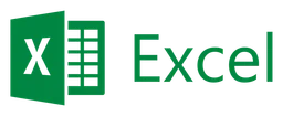 Excel logo, wordmark version, on a transparent background