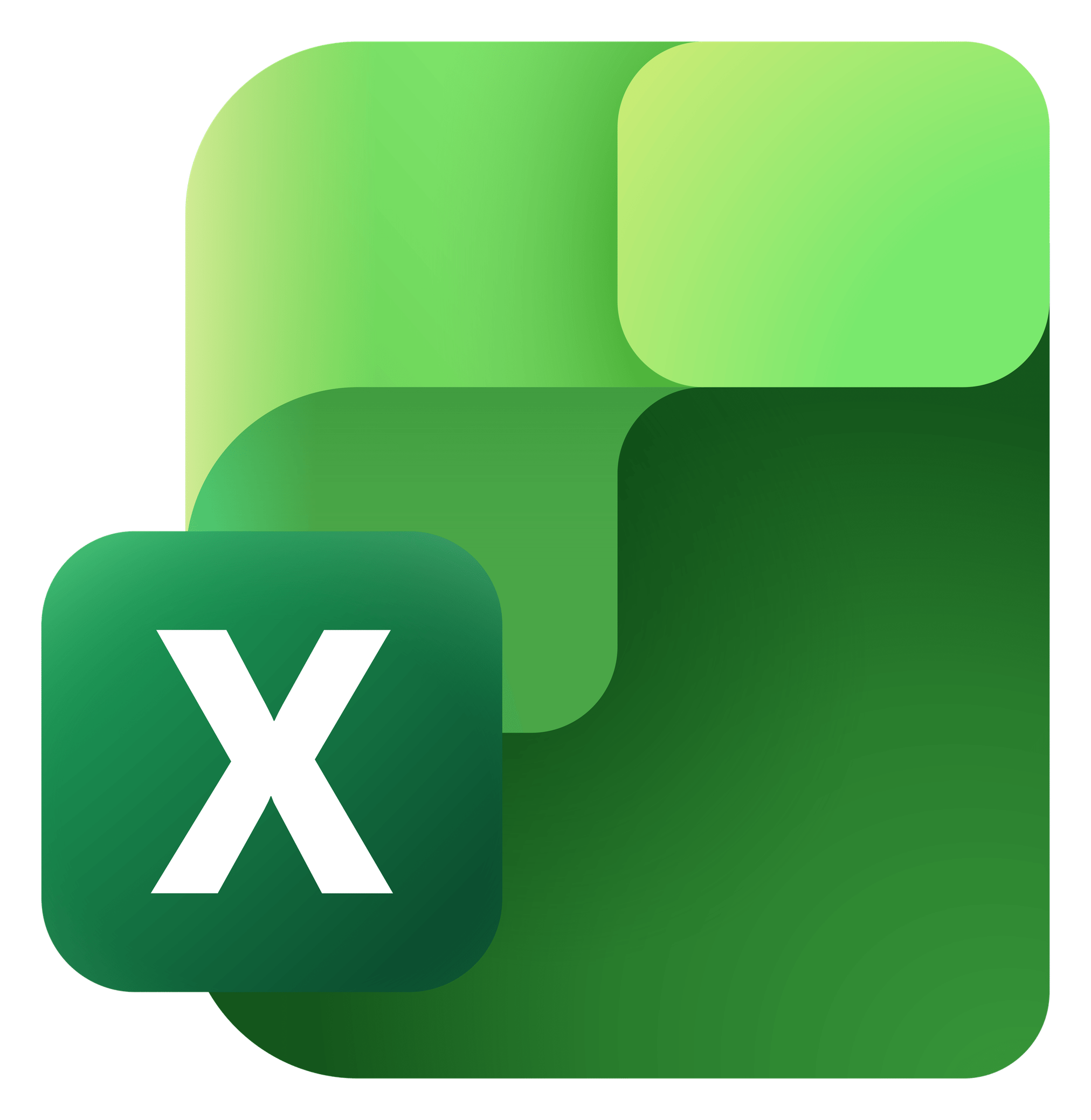 Excel logo on a transparent background
