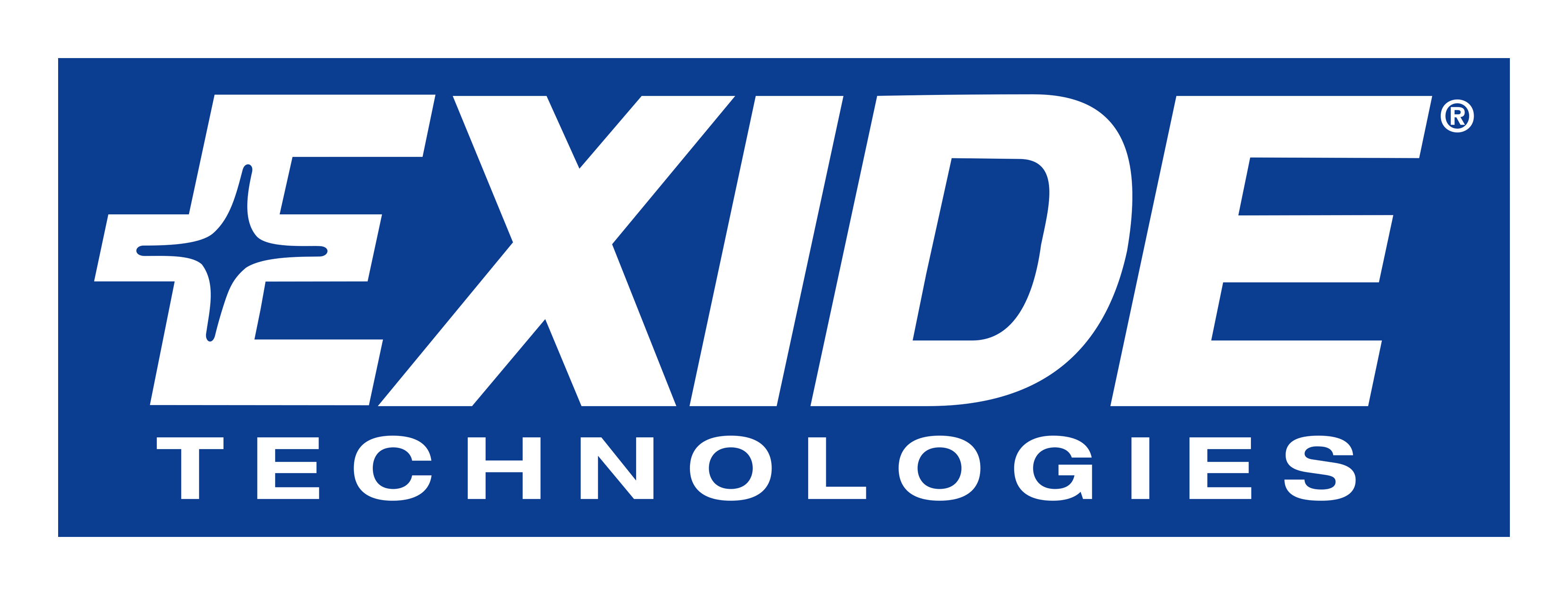 Exide logo on a transparent background
