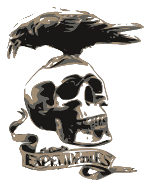 Expendables logo, monochrome version, on a transparent background