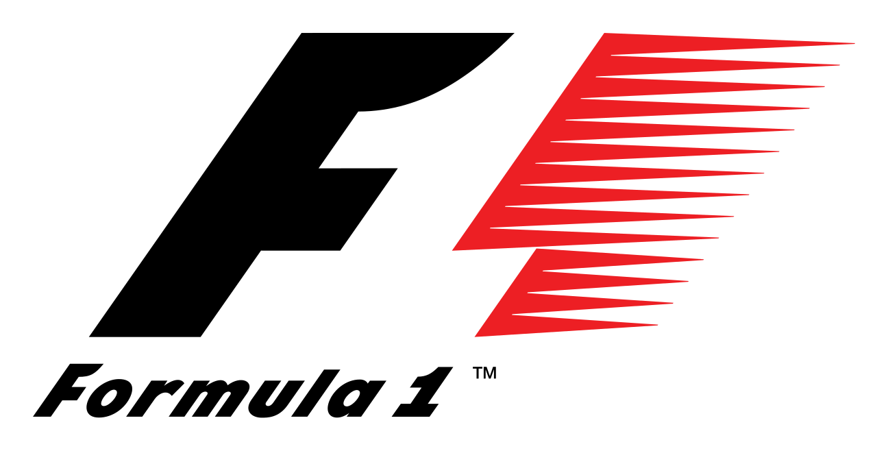 F1 logo on a transparent background