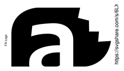 Fa logo, black version, on a transparent background
