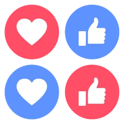 Facebook Like logo, icon version, on a transparent background