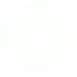 Facebook Messenger White logo, white icon version, on a transparent background