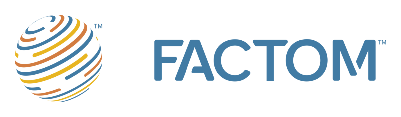 Factom logo on a transparent background