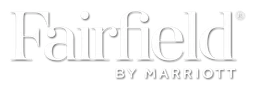 Fairfield Inn logo, white wordmark version, on a transparent background
