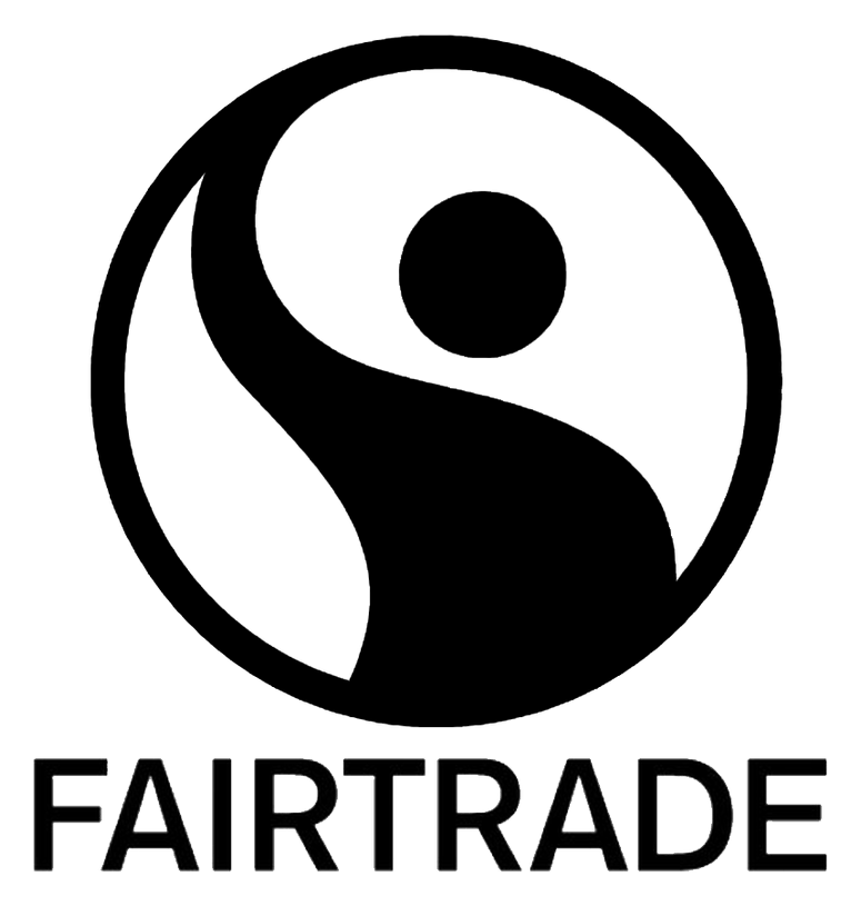 Fairtrade logo, black icon version, on a transparent background