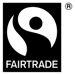 Fairtrade logo, monochrome icon version, on a transparent background