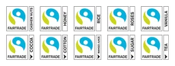 Fairtrade logo, wordmark version, on a transparent background