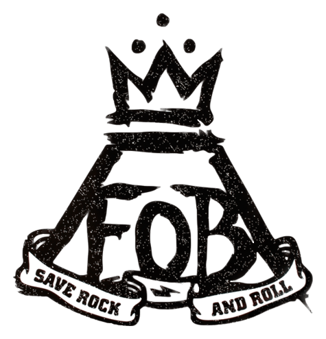 Fall Out Boy logo, black icon version, on a transparent background