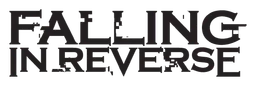 Falling in Reverse logo, black wordmark version, on a transparent background