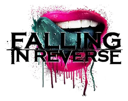 Falling in Reverse logo, horizontal version, on a transparent background