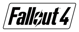 Fallout 4 logo, black wordmark version, on a transparent background
