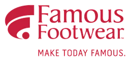 Famous Footwear logo, horizontal version, on a transparent background