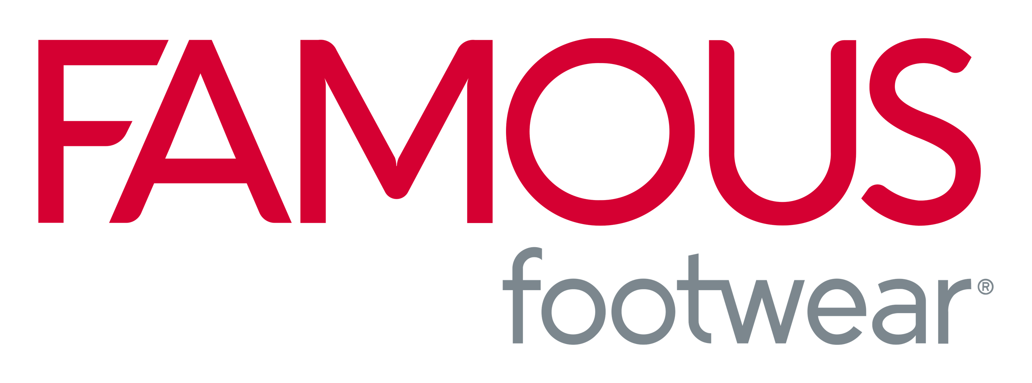 Famous Footwear logo on a transparent background