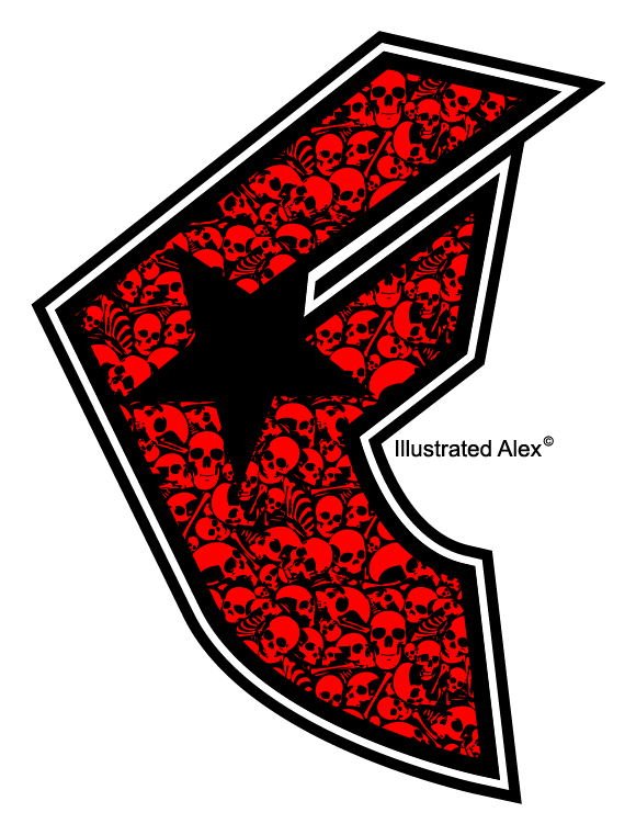 Famous Stars and Straps logo, horizontal version, on a transparent background