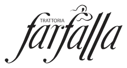 Farfallina logo, black version, on a transparent background