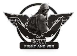 Faw logo, monochrome version, on a transparent background