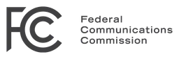 FCC Logo, Variante Wortmarke schwarz, auf transparentem Hintergrund