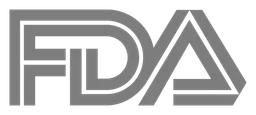 Fda logo, monochrome version, on a transparent background
