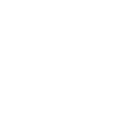 Feathercoin logo, white icon version, on a transparent background