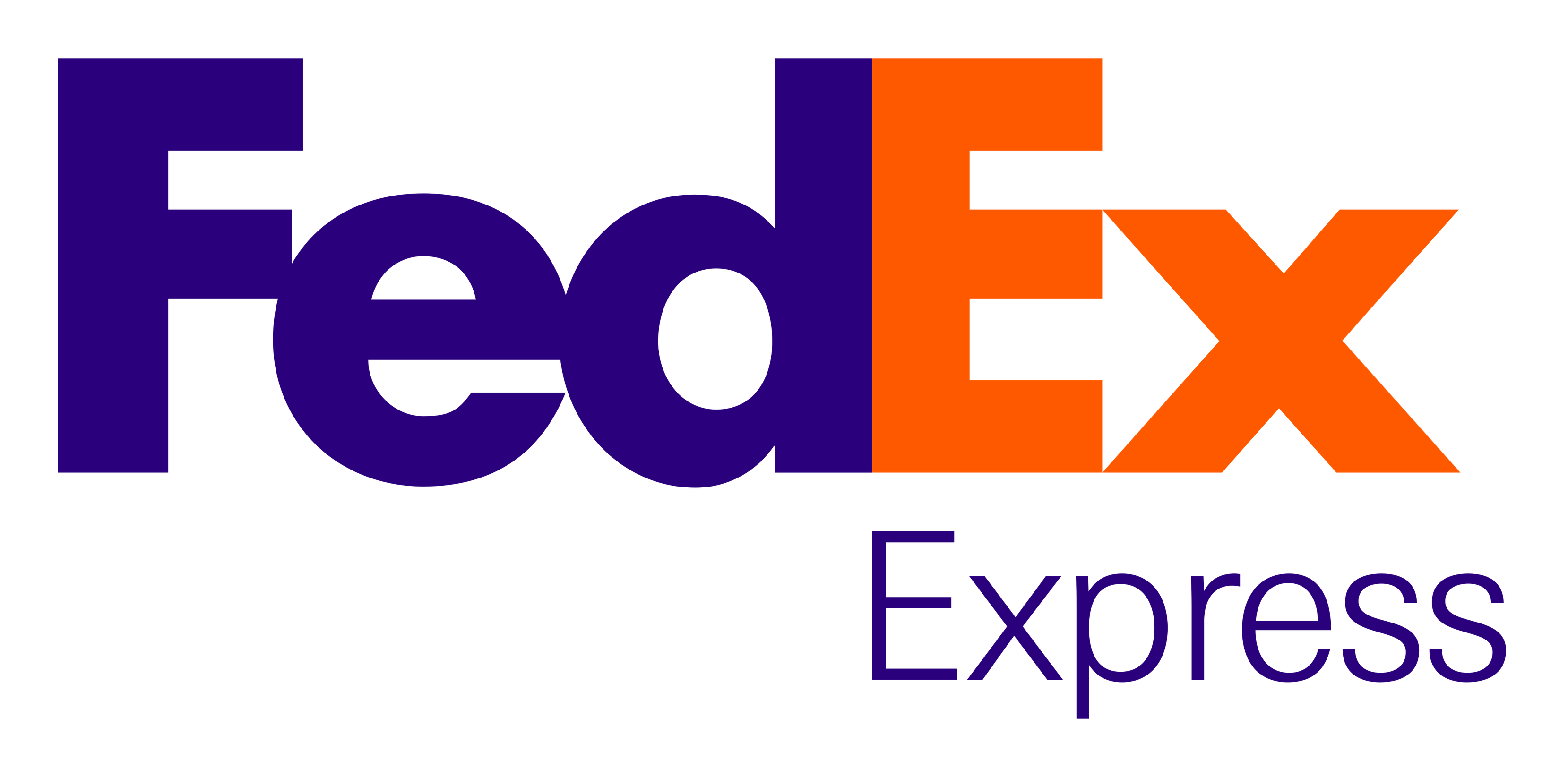 Fedex Express logo on a transparent background