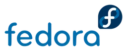 Fedora logo, wordmark version, on a transparent background