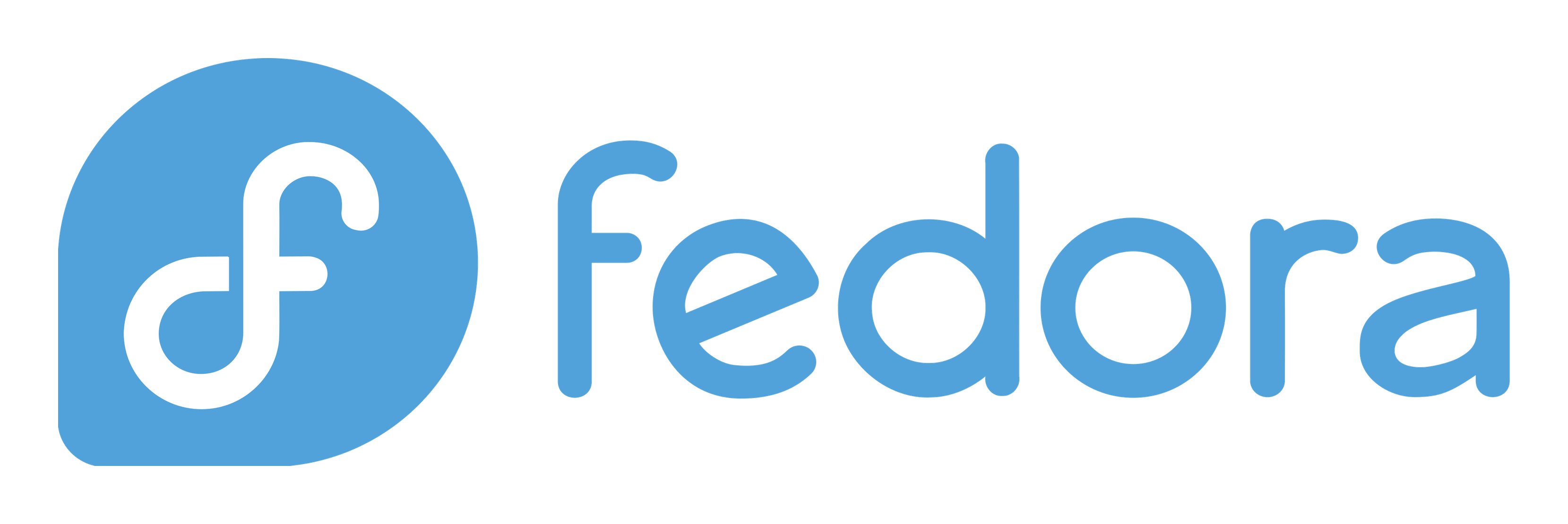 Fedora logo on a transparent background
