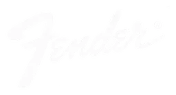 Fender logo, white version, on a transparent background
