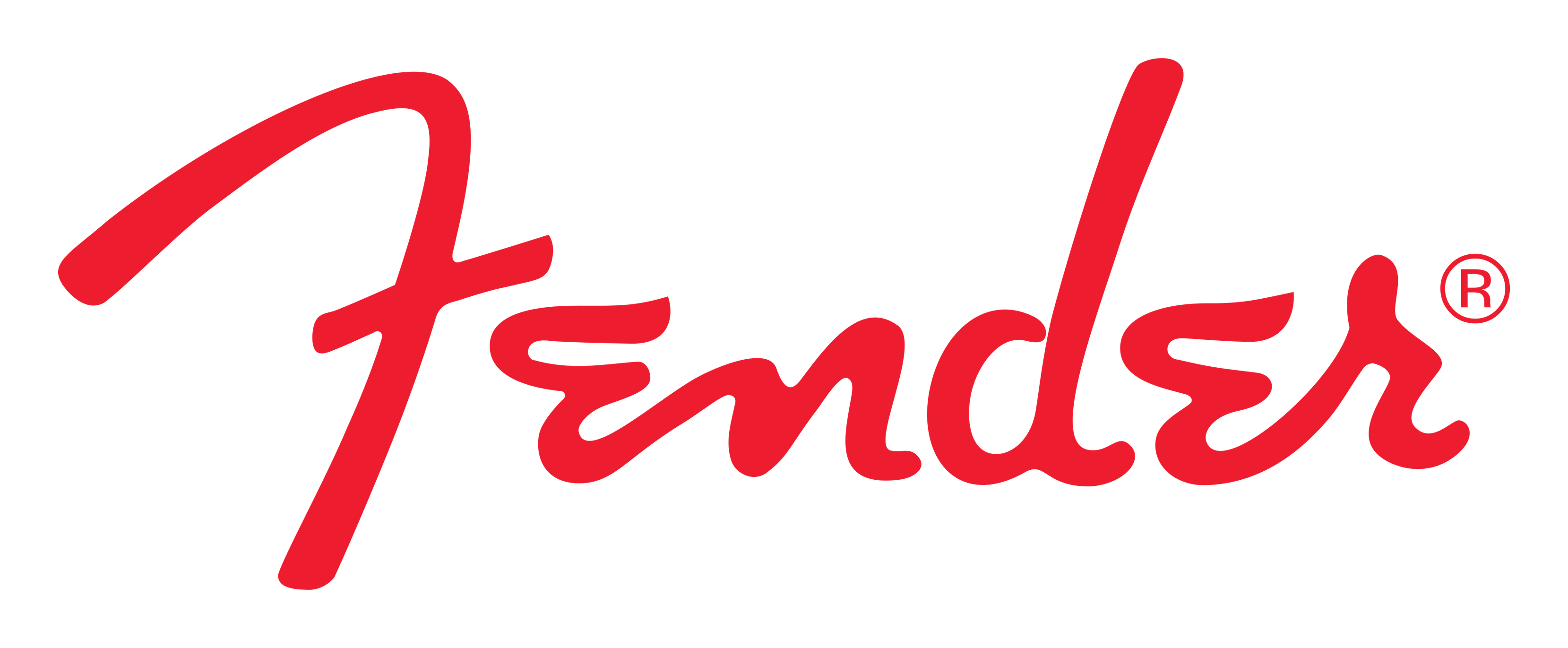 Fender logo on a transparent background
